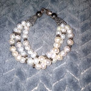 Faux pearl bracelet